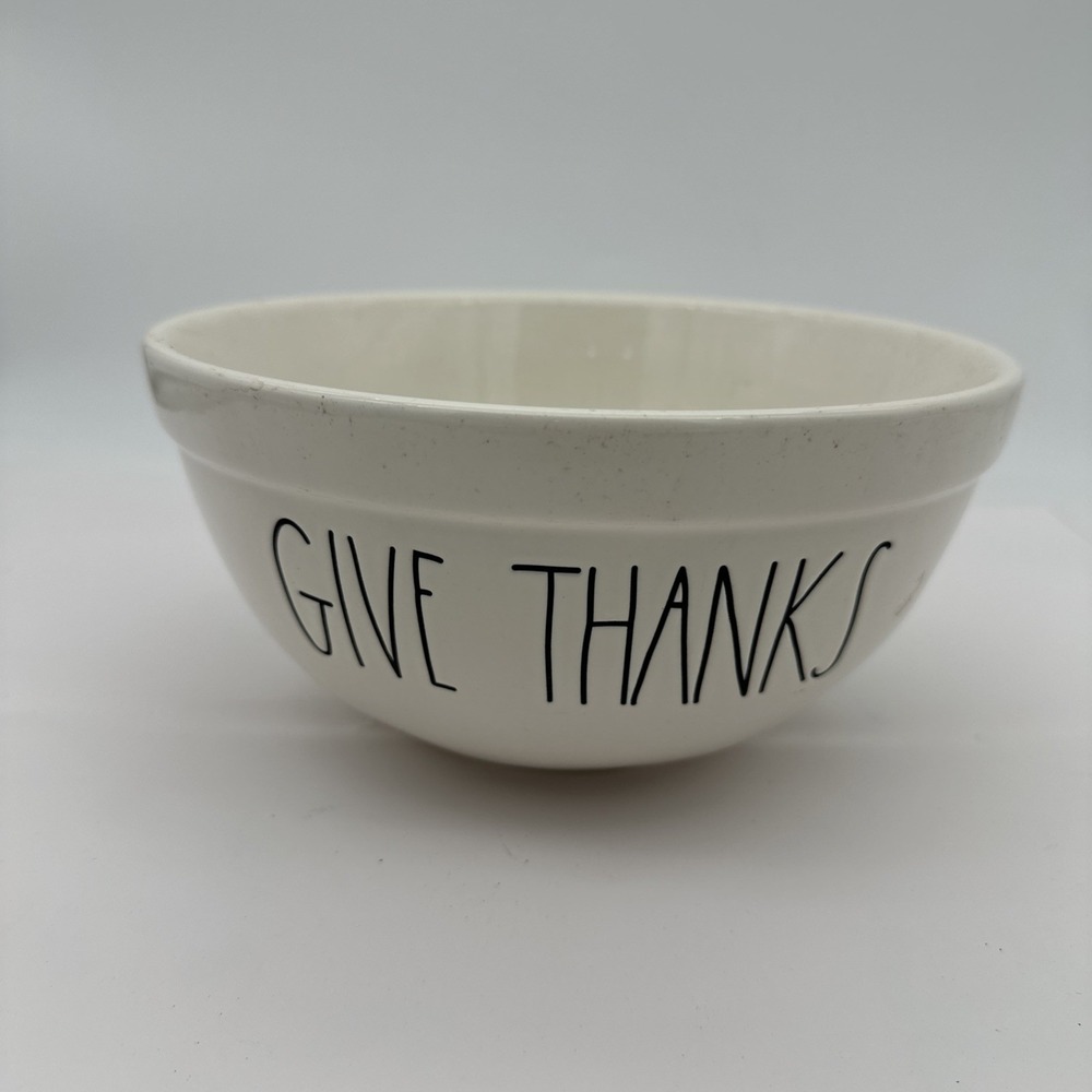 Rae Dunn by Magenta Give Thanks Serving Bowl Ivory One Part of Nesting Set
